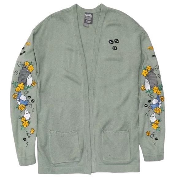 Hot Topic Sweaters - NWT Her Universe Studio Ghibli My Neighbor Totoro Embroidered Open Cardigan